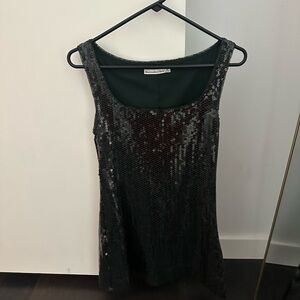 Abercrombie & Fitch Dark Green Sequin Mini Dress